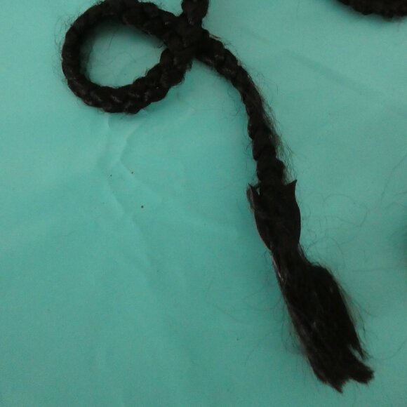 RARE HELLO KITTY Plastic Headband With Check Fleece And Black Braided Tassels - Picture 12 of 13
